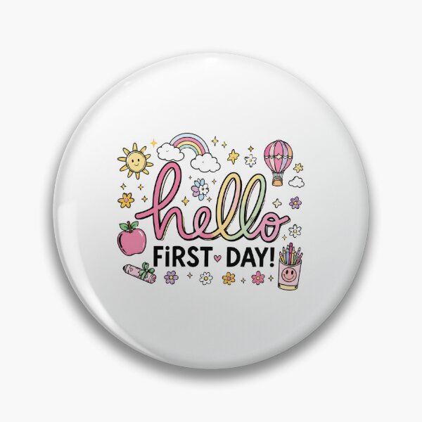 Item preview, Hello First Day | Cute Back to School Rainbow Design | Teacher & Student Gift | Pastel School Aesthetic designed and sold by MAPDDesigns.
