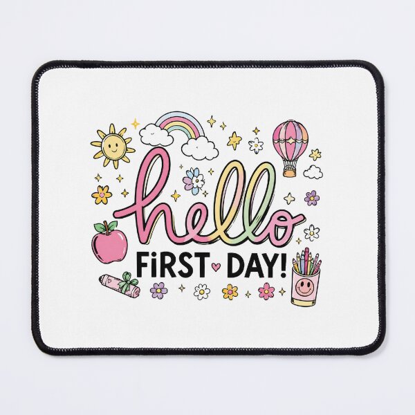Item preview, Hello First Day | Cute Back to School Rainbow Design | Teacher & Student Gift | Pastel School Aesthetic designed and sold by MAPDDesigns.
