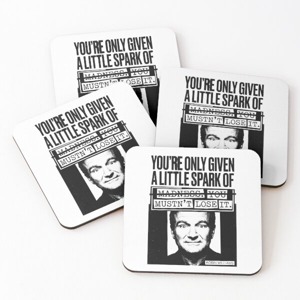 Item preview, Spark Of Madness Quote - Robin Williams designed and sold by Enea Kelo.