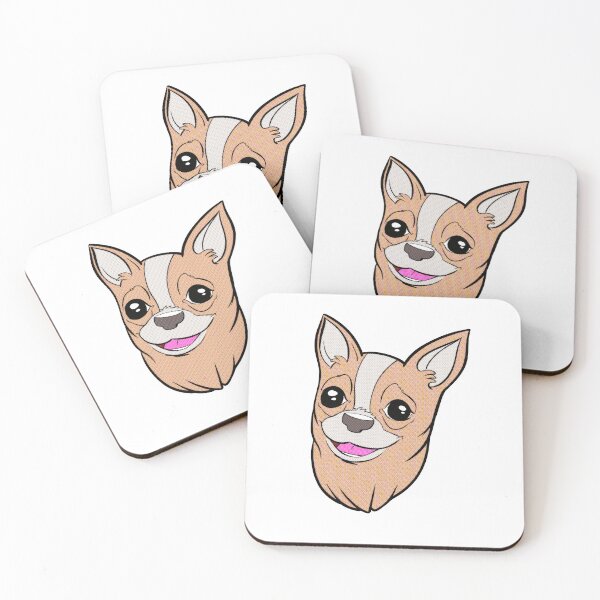 Item preview, Happy Chihuahua Face Sticker designed and sold by ben.comictell.