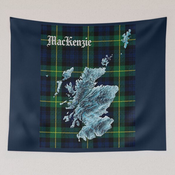 Item preview, Scotland Map and Clan MacKenzie Tartan designed and sold by davidelder.