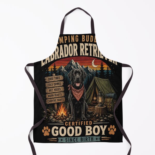 Item preview, Camping Buddy Labrador Retriever Certified Good Boy Vintage Shirt designed and sold by AtllasDesigns.