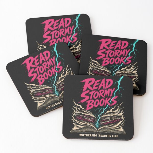 Item preview, Wuthering Heights: Read Stormy Books in Electric Neon designed and sold by Fenay Designs.