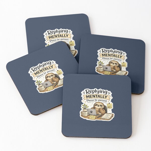 Item preview, Replying Mentally Funny Office Sticker | Work From Home Sloth | Coworker Gift designed and sold by DESPOT07.