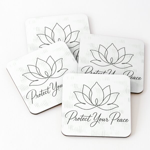 Item preview, Protect Your Peace Minimalist Lotus Line Art designed and sold by Aliplus+.