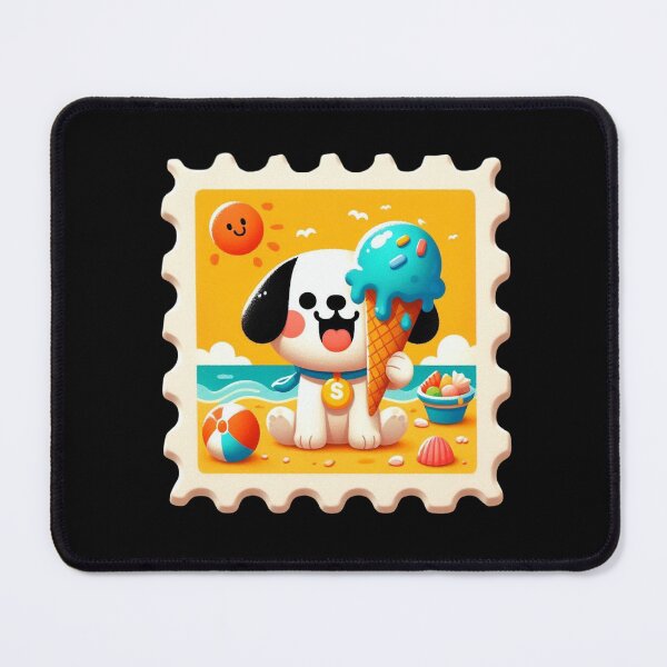 Item preview, Cute Dog Enjoying Ice Cream designed and sold by Codavid85.