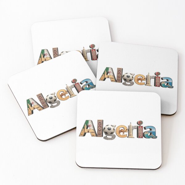 Item preview, Algeria Typography Travel Design | Cultural Landmarks & Desert Heritage Art designed and sold by VladisWorld.