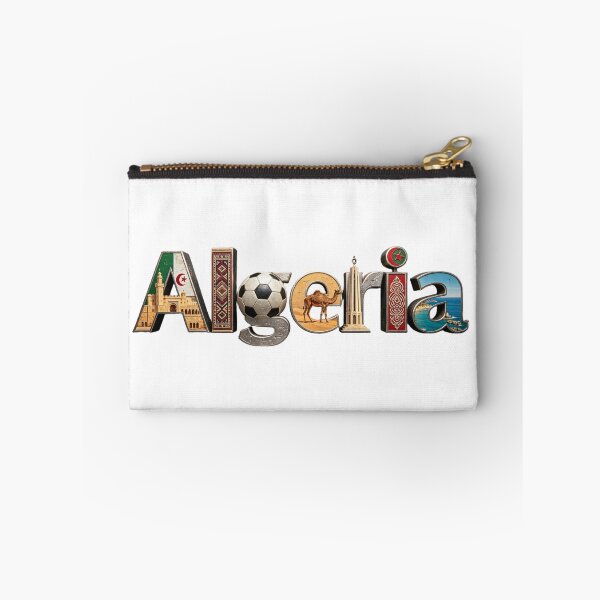 Item preview, Algeria Typography Travel Design | Cultural Landmarks & Desert Heritage Art designed and sold by VladisWorld.