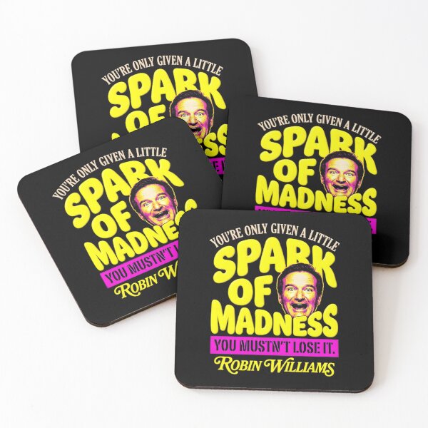 Item preview, Spark Of Madness Quote - Robin Williams designed and sold by Enea Kelo.