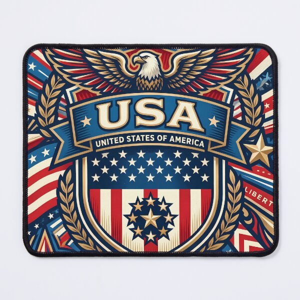 Item preview, NY Vintage American Flag Patriotic Eagle USA Pattern designed and sold by ART ATTACK ZONE.