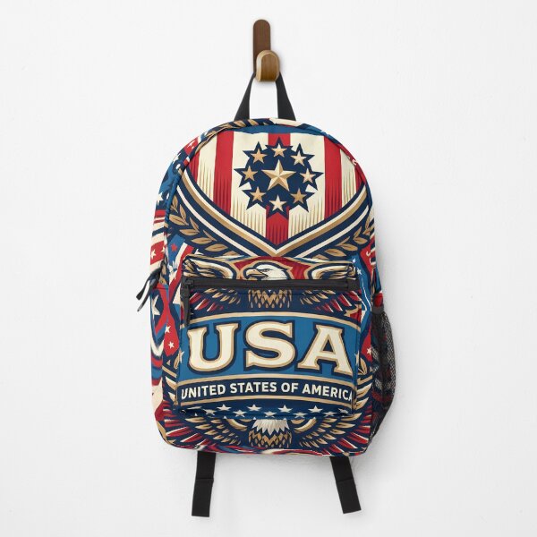 Item preview, NY Vintage American Flag Patriotic Eagle USA Pattern designed and sold by ART ATTACK ZONE.