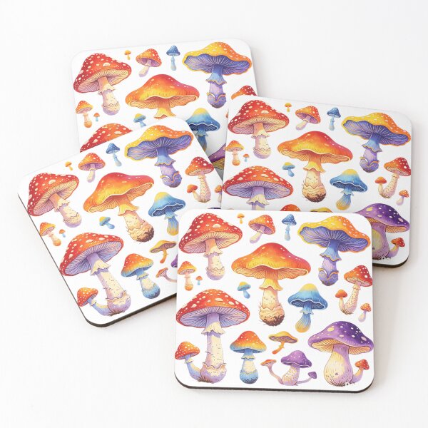 Item preview, Whimsical Colorful Mushrooms designed and sold by MyCalmDraw.