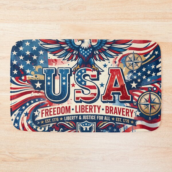 Item preview, Freedom Vintage American Flag Patriotic Eagle USA Pattern designed and sold by ART ATTACK ZONE.