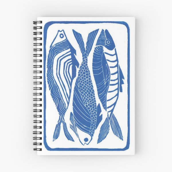 Item preview, Vintage Japanese Woodcut Fish: Coastal Nautical Stamp and Vibrant Watercolor Marine Art Poster designed and sold by benja-08.