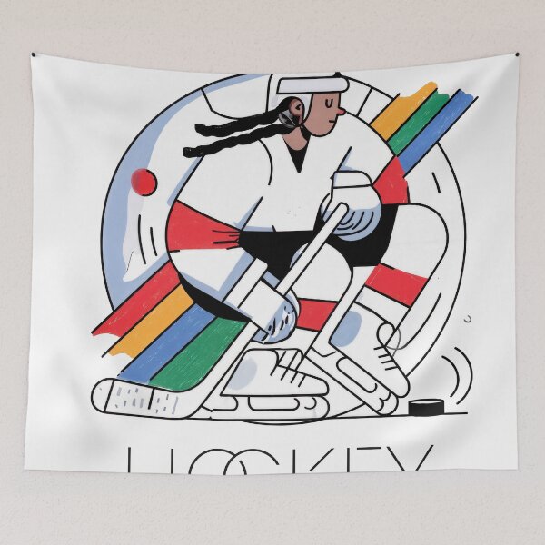 Item preview, Sticker - Decal - Dynamic Hockey Motion designed and sold by ForeverPrintsOK.
