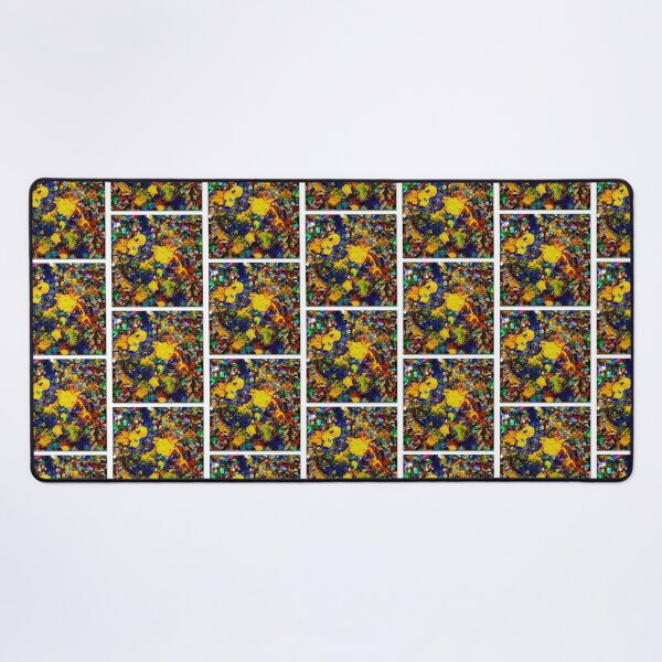 Item preview, Holographic Confetti and Yellow Blue Mixed Media Art designed and sold by THE SPLATTERED HAUS BY SAGE BANKS.