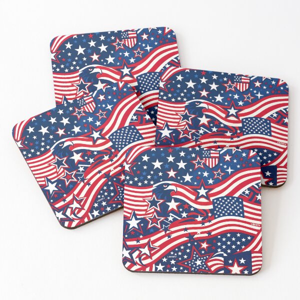 Item preview, Texas Vintage American Flag Patriotic Eagle USA Pattern designed and sold by ART ATTACK ZONE.
