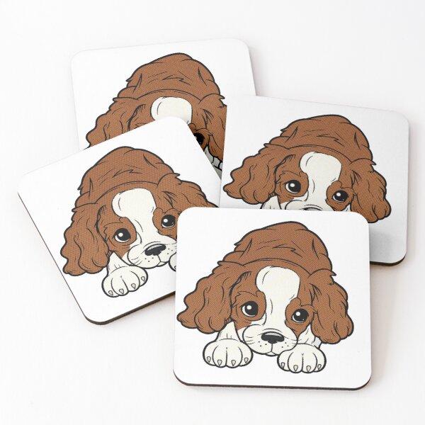 Item preview, Cavalier King Charles Puppy Sticker designed and sold by ben.comictell.