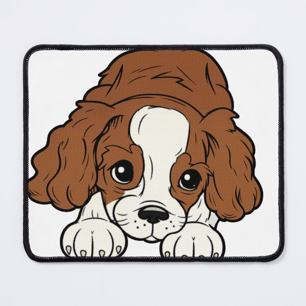 Item preview, Cavalier King Charles Puppy Sticker designed and sold by ben.comictell.