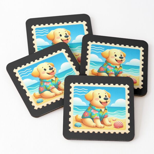 Item preview, Cute Dog on Beach Stamp designed and sold by Codavid85.