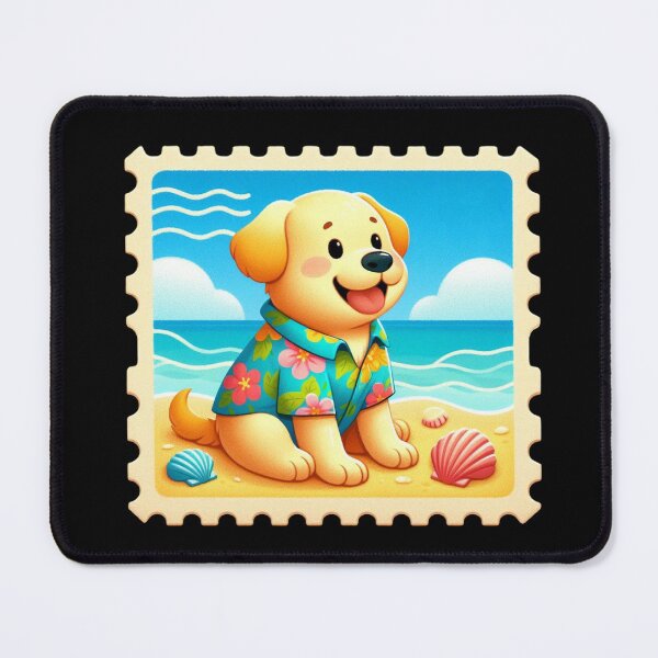 Item preview, Cute Dog on Beach Stamp designed and sold by Codavid85.