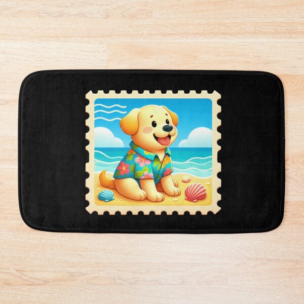 Item preview, Cute Dog on Beach Stamp designed and sold by Codavid85.