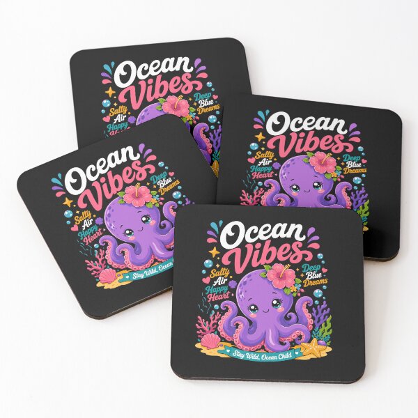 Item preview, Ocean Vibes Stay Wild Ocean Child  Cute Purple Octopus Tropical Beach Retro Design designed and sold by BDLuck2021.