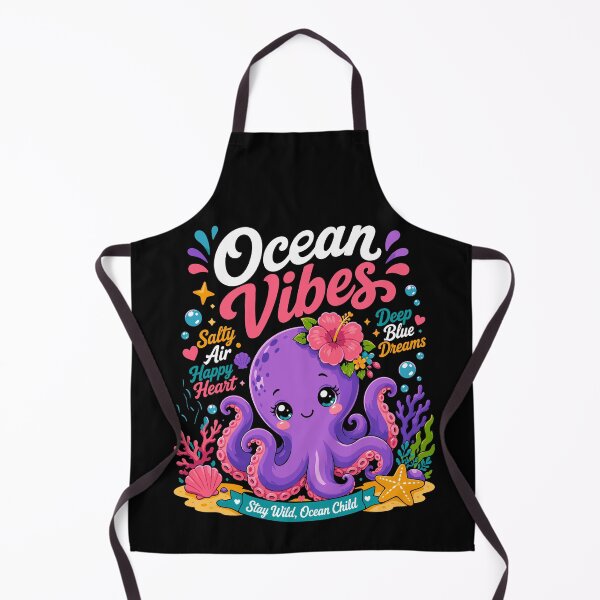 Item preview, Ocean Vibes Stay Wild Ocean Child Cute Purple Octopus Tropical Beach Retro Design designed and sold by BDLuck2021.