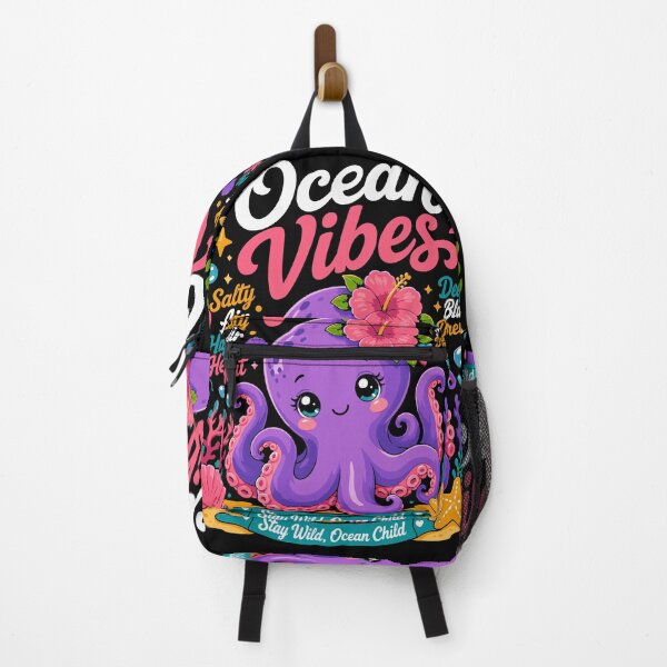 Item preview, Ocean Vibes Stay Wild Ocean Child Cute Purple Octopus Tropical Beach Retro Design designed and sold by BDLuck2021.