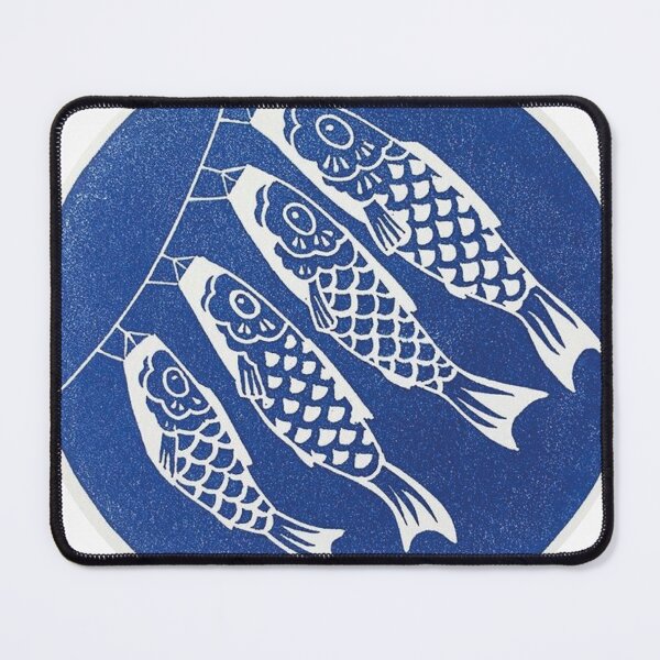 Item preview, Vintage Japanese Woodcut Fish: Coastal Nautical Stamp and Vibrant Watercolor Marine Art Poster designed and sold by benja-08.