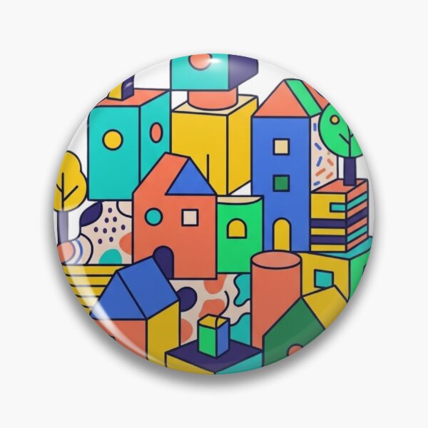Item preview, Colorful Abstract Cityscape designed and sold by anven.