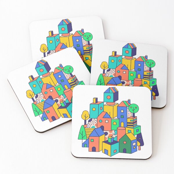 Item preview, Colorful Abstract Cityscape designed and sold by anven.