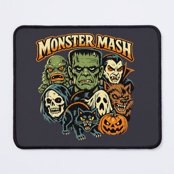 Item preview, Monster Mash Vintage Halloween Collage Shirt for Classic Horror Fans designed and sold by POD DYNASTY | Original Print On Demand T-Shirt Graphics.