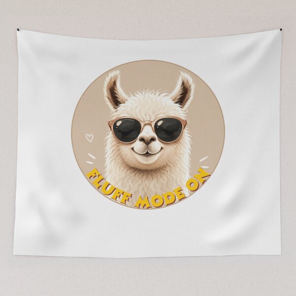 Item preview, Fluff Mode On Cute Llama With Sunglasses designed and sold by SabinasDesign.