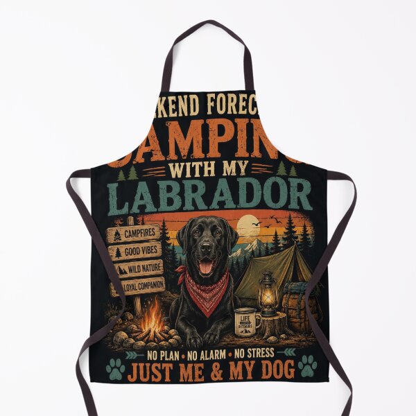 Item preview, Weekend Forecast Camping With My Labrador Vintage Dog Lover Shirt designed and sold by AtllasDesigns.