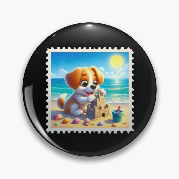 Item preview, Puppy Building Sandcastle on Beach designed and sold by Codavid85.