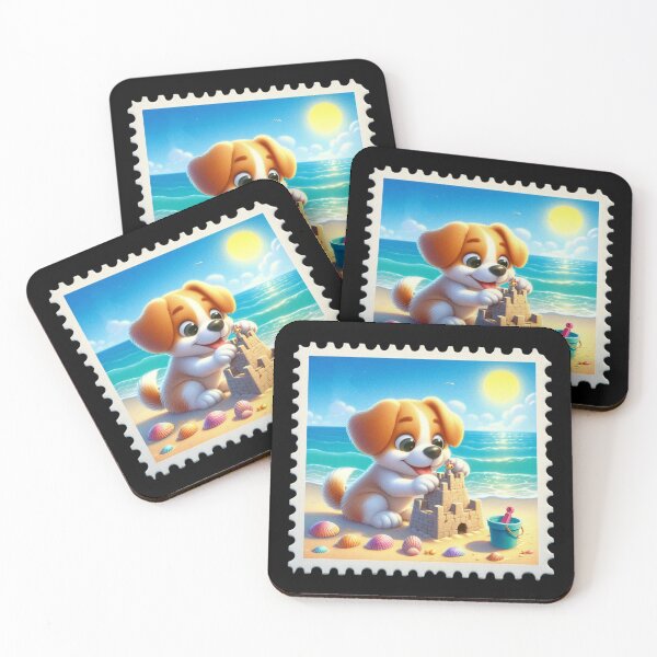 Item preview, Puppy Building Sandcastle on Beach designed and sold by Codavid85.