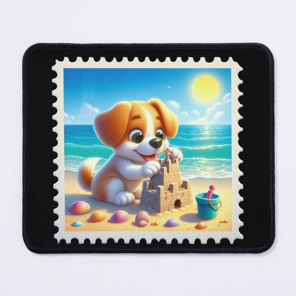 Item preview, Puppy Building Sandcastle on Beach designed and sold by Codavid85.