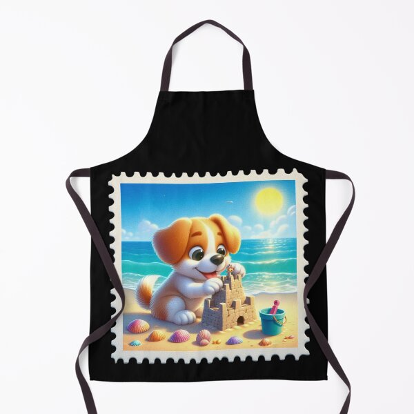 Item preview, Puppy Building Sandcastle on Beach designed and sold by Codavid85.