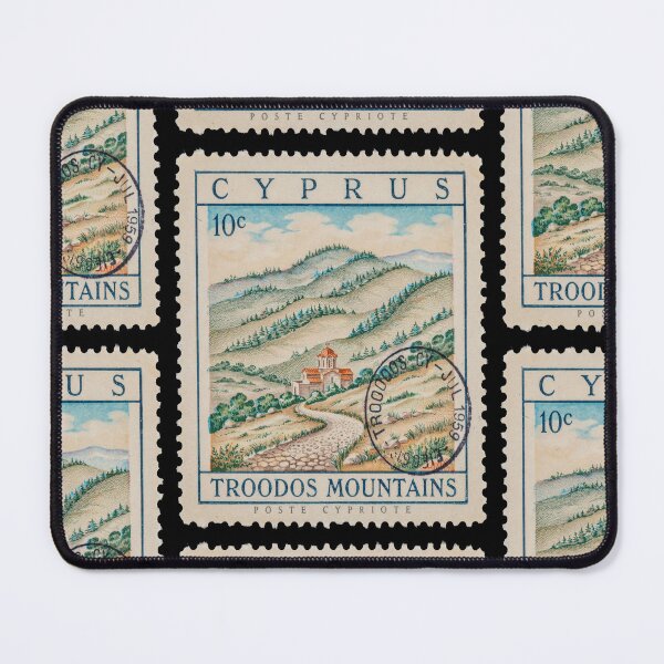 Item preview, Troodos Mountains Cyprus Highland Ridge Stamp Sticker designed and sold by stickercuffs.
