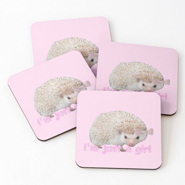 Item preview, "I'm just a girl" hedgehog!! designed and sold by PLANET-VEE.