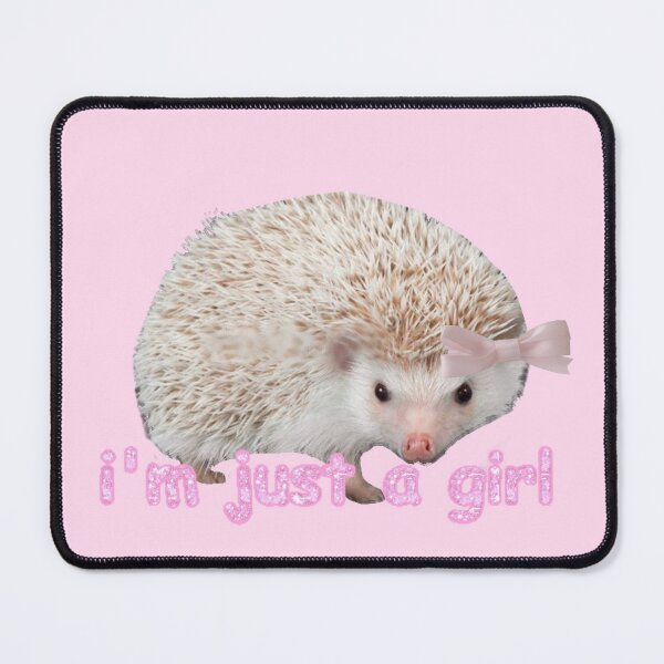 Item preview, "I'm just a girl" hedgehog!! designed and sold by PLANET-VEE.