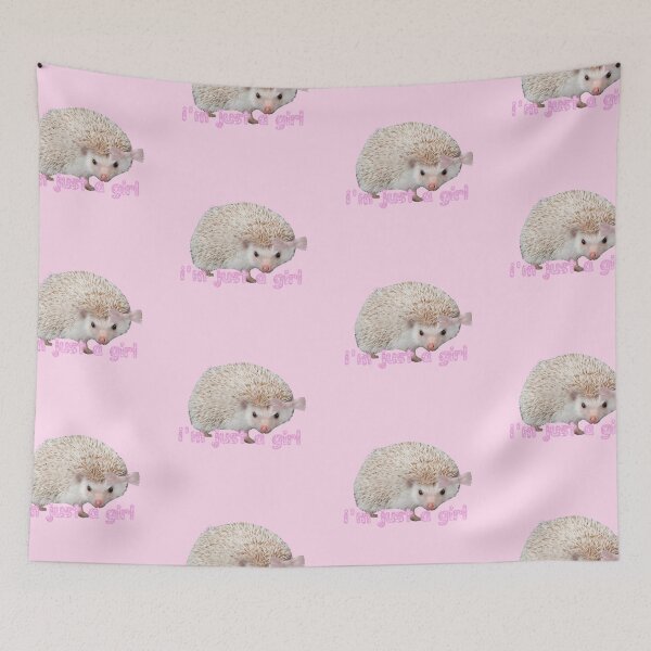 Item preview, "I'm just a girl" hedgehog!! designed and sold by PLANET-VEE.