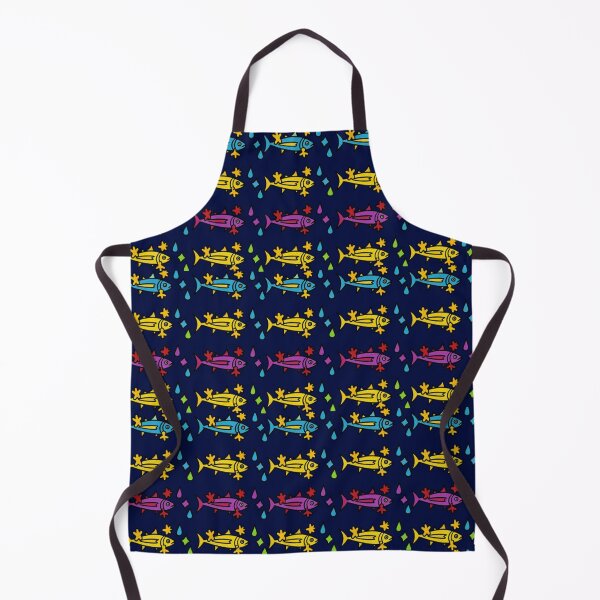 Item preview, Colorful Fish and Raindrops Pattern designed and sold by darametzgerart.