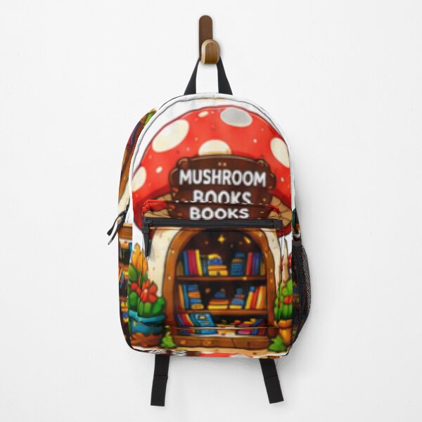Item preview, Cozy Mushroom Bookshop Fantasy Library Illustration designed and sold by DailyDoodlesBySumbul.