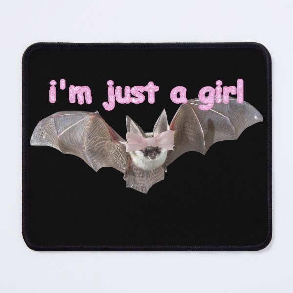 Item preview, "i'm just a girl" bat!!! designed and sold by PLANET-VEE.