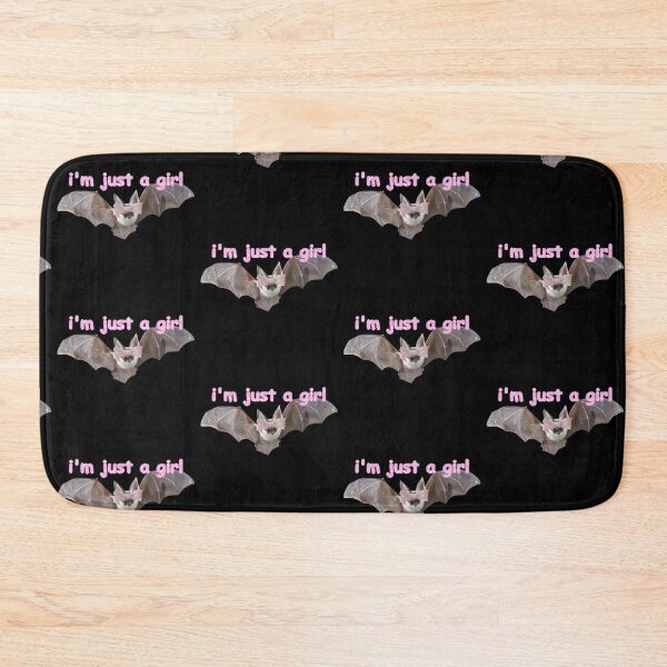 Item preview, "i'm just a girl" bat!!! designed and sold by PLANET-VEE.