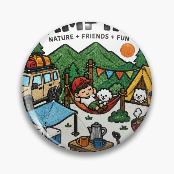 Item preview, Camping Nature Friends Fun Adventure designed and sold by WearTheVibe Store.