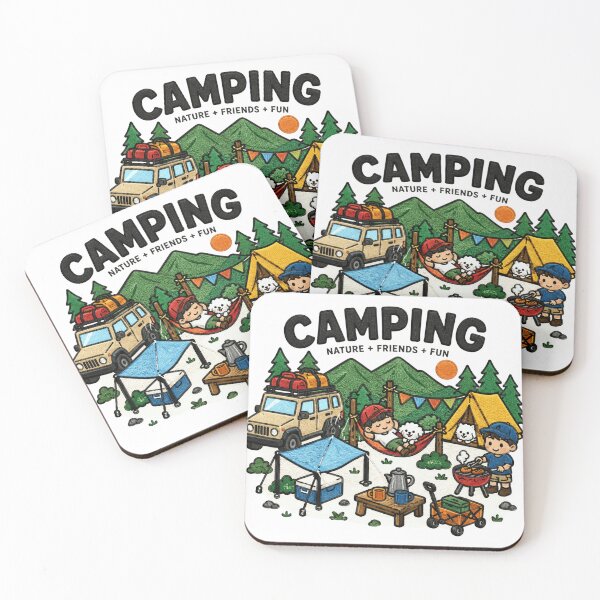 Item preview, Camping Nature Friends Fun Adventure designed and sold by WearTheVibe Store.