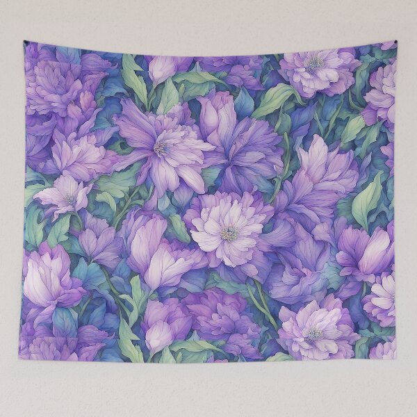 Item preview, A Garden of Purple Flowers designed and sold by LaRoach Digital Arts.